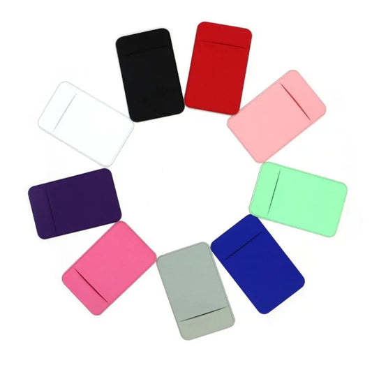 1PC Fashion Elastic Cloth Phone Card Holder | Mobile Wallet Case with Adhesive Sticker for Credit & ID Cards