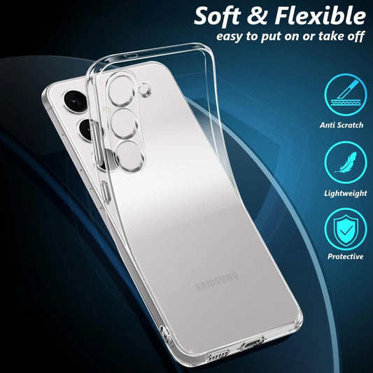 Shockproof Soft Slim Transparent Protective TPU Bumper Case Cover For Samsung S25 Edge S24 S23 FE S22 S21 Ultra S20 Plus Case