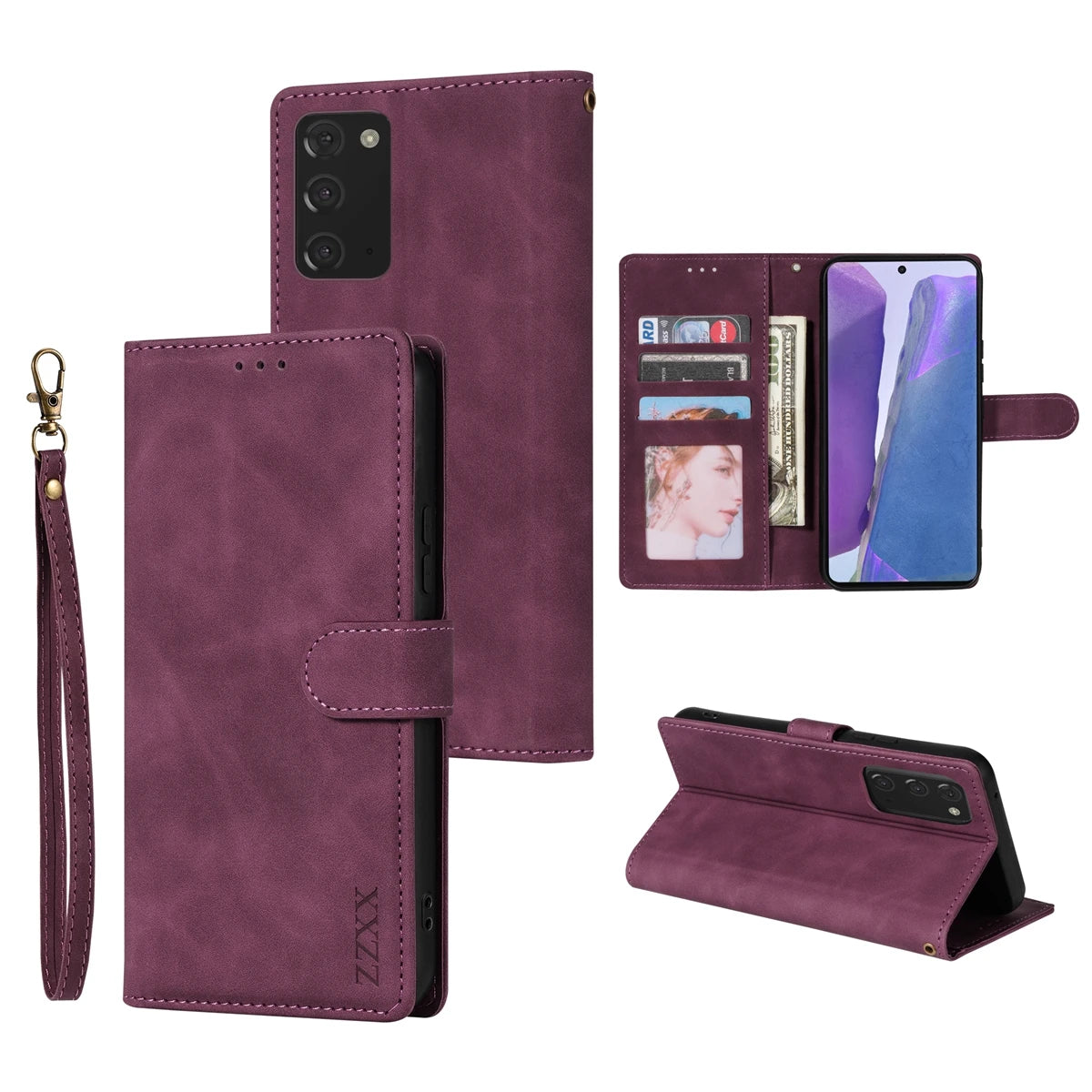 Wallet Magnetic Flip With Card Slot Leather Case For Samsung Galaxy S25 Edge S25 Ultra S24 FE Note 20 10 Lite 10 Plus 9 A36 A56