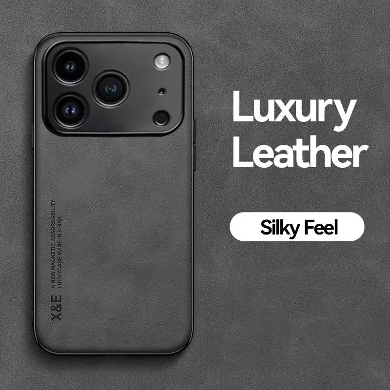 Luxury Leather Phone Case For iPhone 17 16 15 14 11 13 12 Pro Max 17 Air 13 Shockproof Cover For iPhone 15 14 16 Plus