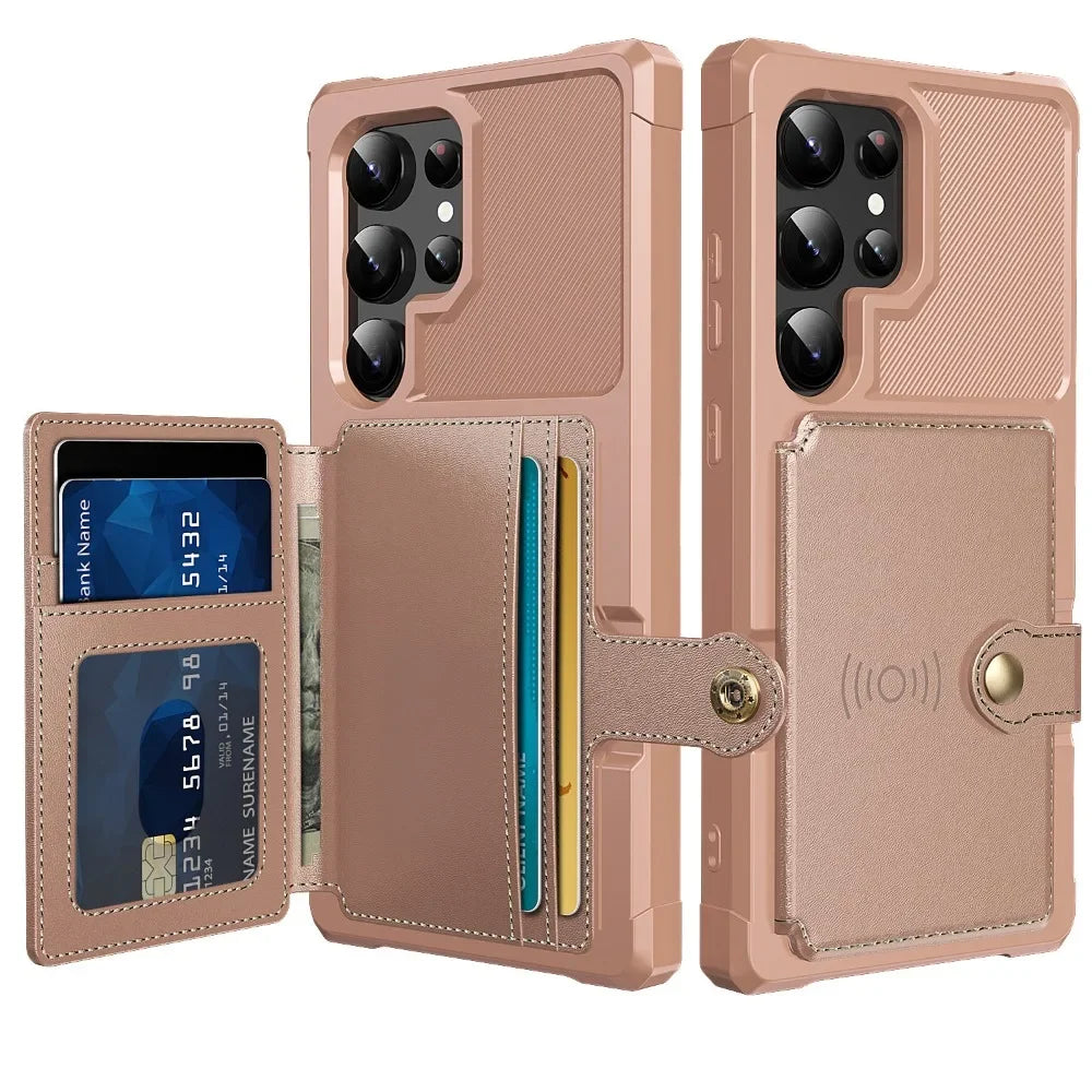 Card Wallet Case for Samsung Galaxy S24 S23 FE S25 S23 Plus S22 S21 Ultra