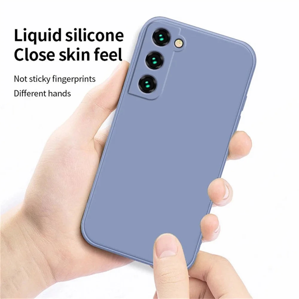 luxury Liquid Silicone Case for Samsung S25 S24 Galaxy S20 S21 S22 S23 FE Plus Note10 20