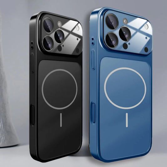 Original Glass Nano Matte Case For iPhone 17 Air 16 15 14 13 Pro Max 17Pro Magnetic For Magsafe Wireless Charging Armor Funda