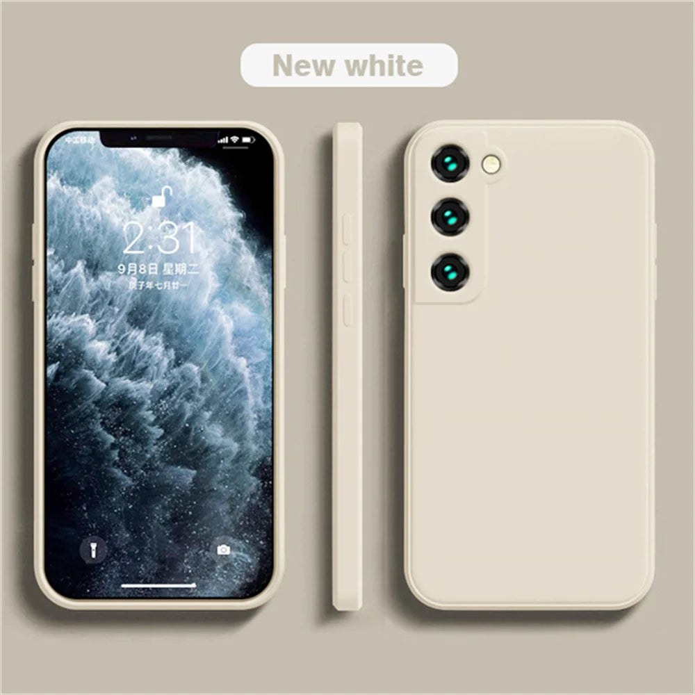 luxury Liquid Silicone Case for Samsung S25 S24 Galaxy S20 S21 S22 S23 FE Plus Note10 20