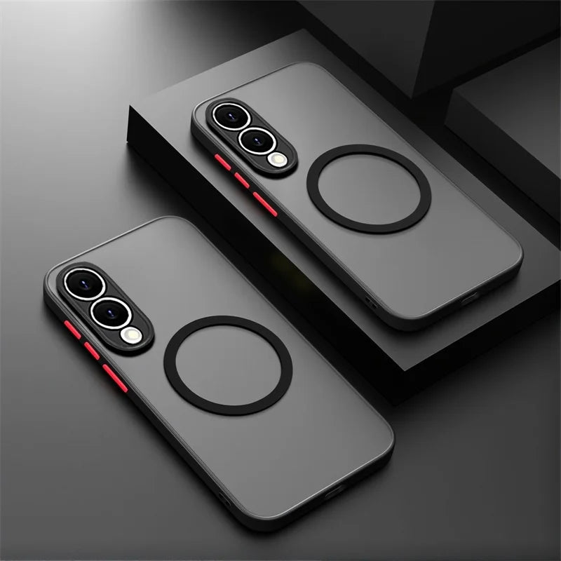 Matte Magnetic Case For Samsung Galaxy S25 Edge S24 Ultra S23+ S22 S21 FE Translucent Cover