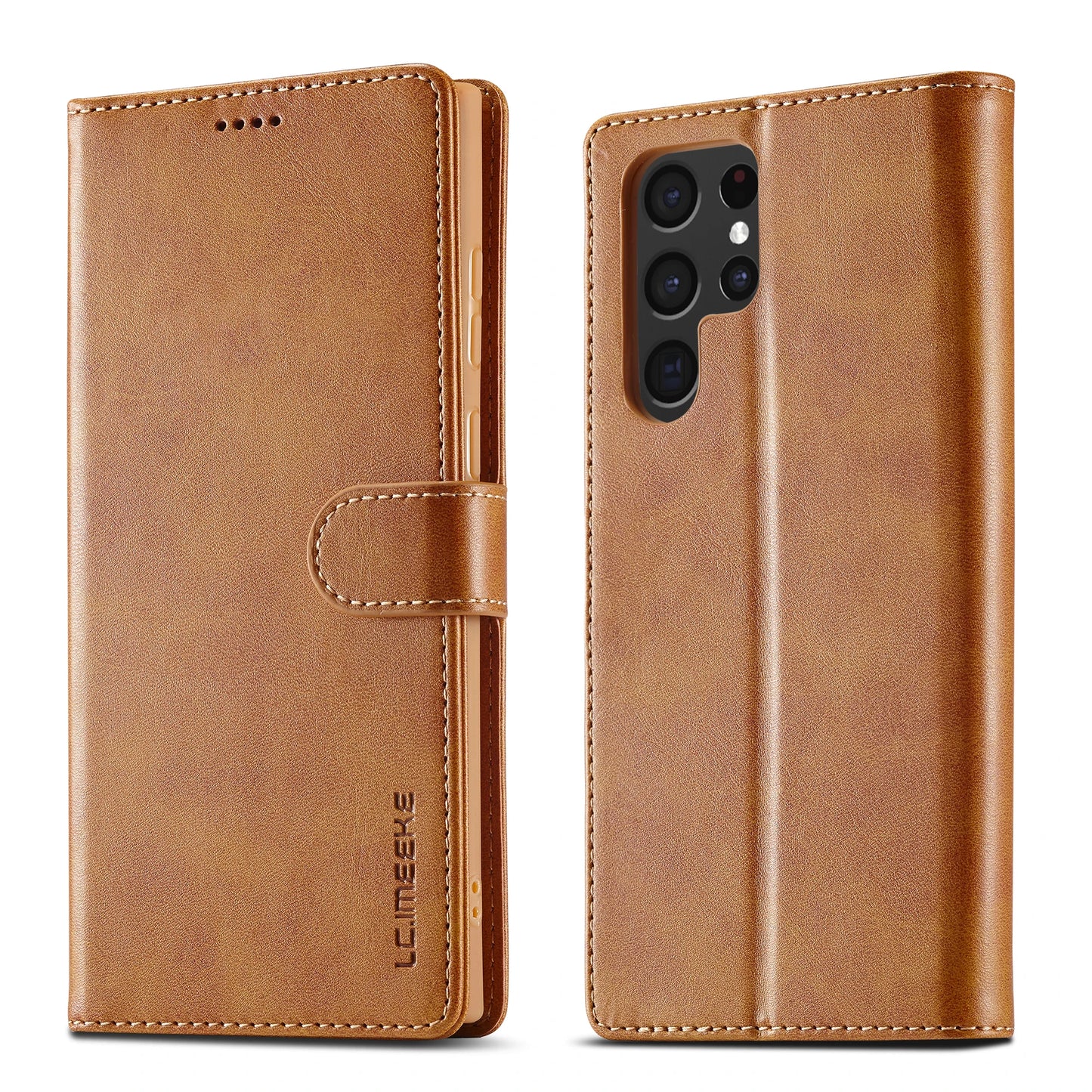 Leather Wallet Case For Samsung Galaxy S25 S24 S23 S22 Ultra S21 S20 FE S10 S9 Plus Note20 10 Plus Business Flip Card Cover