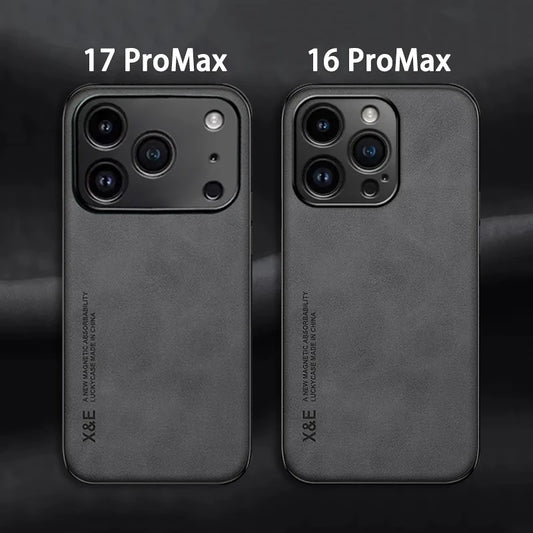 Luxury Leather Phone Case For iPhone 17 16 15 14 11 13 12 Pro Max 17 Air 13 Shockproof Cover For iPhone 15 14 16 Plus