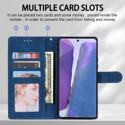 Wallet Magnetic Flip With Card Slot Leather Case For Samsung Galaxy S25 Edge S25 Ultra S24 FE Note 20 10 Lite 10 Plus 9 A36 A56