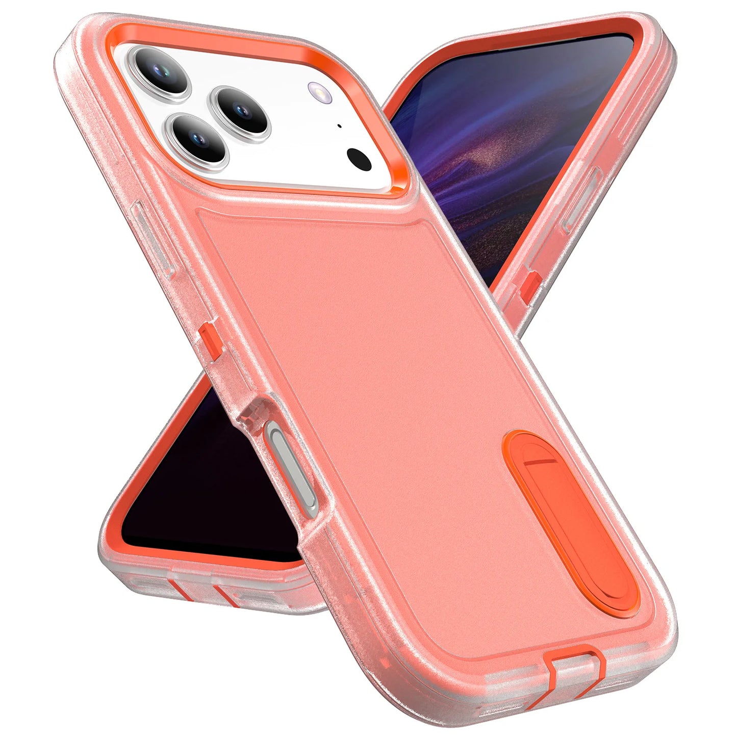 3IN1 Hybrid Military Anti-Shock Strong Case For iPhone11 12 13 Pro Max 14 Plus PC Hard Holder Phone Cover