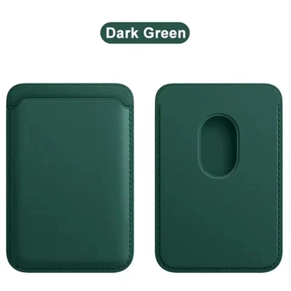 Leather MagaSafe Wallet & Magnetic Case for iPhone & Samsung | Magnet Card Holder Phone Cover