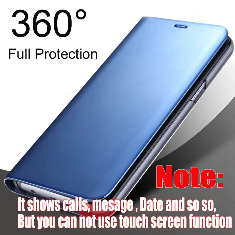 Full Protection Mirror Flip Bracket Phone Case For iPhone 16 17 Air 15 14 Plus 13 12 11 17 Pro Max 7 8 16E Shockproof Back Cover