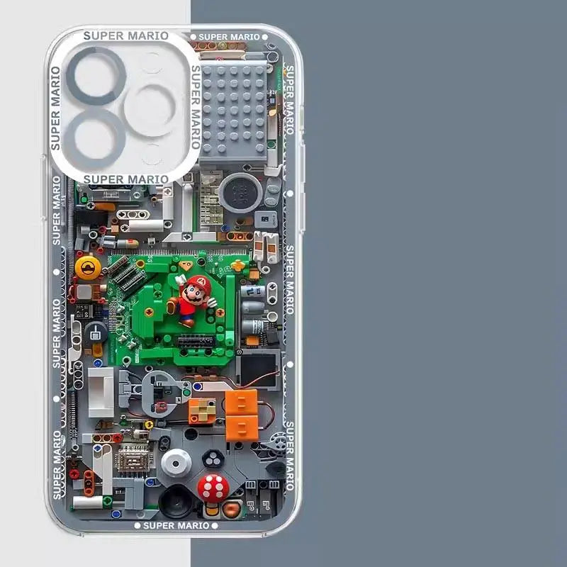 Super Mario Bros Game Case For Iphone 15 Pro Max 16 11 14 13 12 11 Plus Cover Silicone Transparent