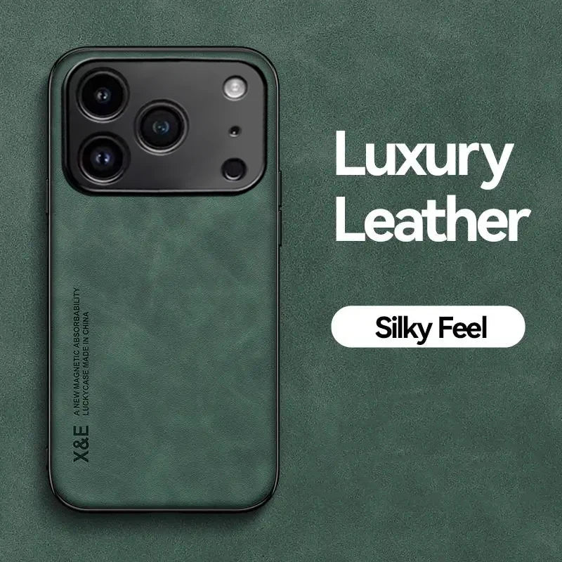 Luxury Leather Phone Case For iPhone 17 16 15 14 11 13 12 Pro Max 17 Air 13 Shockproof Cover For iPhone 15 14 16 Plus