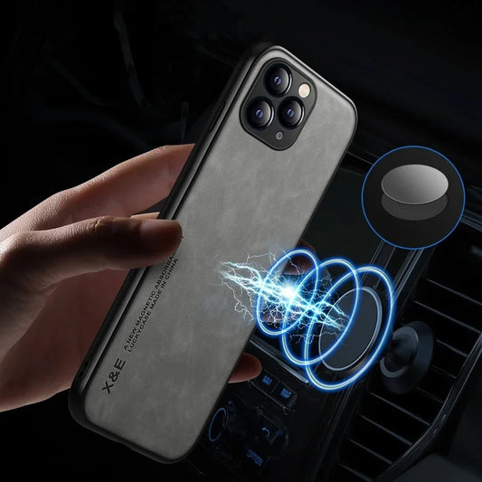 Sheepskin Magnetic Case For Samsung S25 S24 Ultra S22 Plus S21 S20 FE Cases For Samsung S23 Ultra Note 20 10 Leather Phone Cover