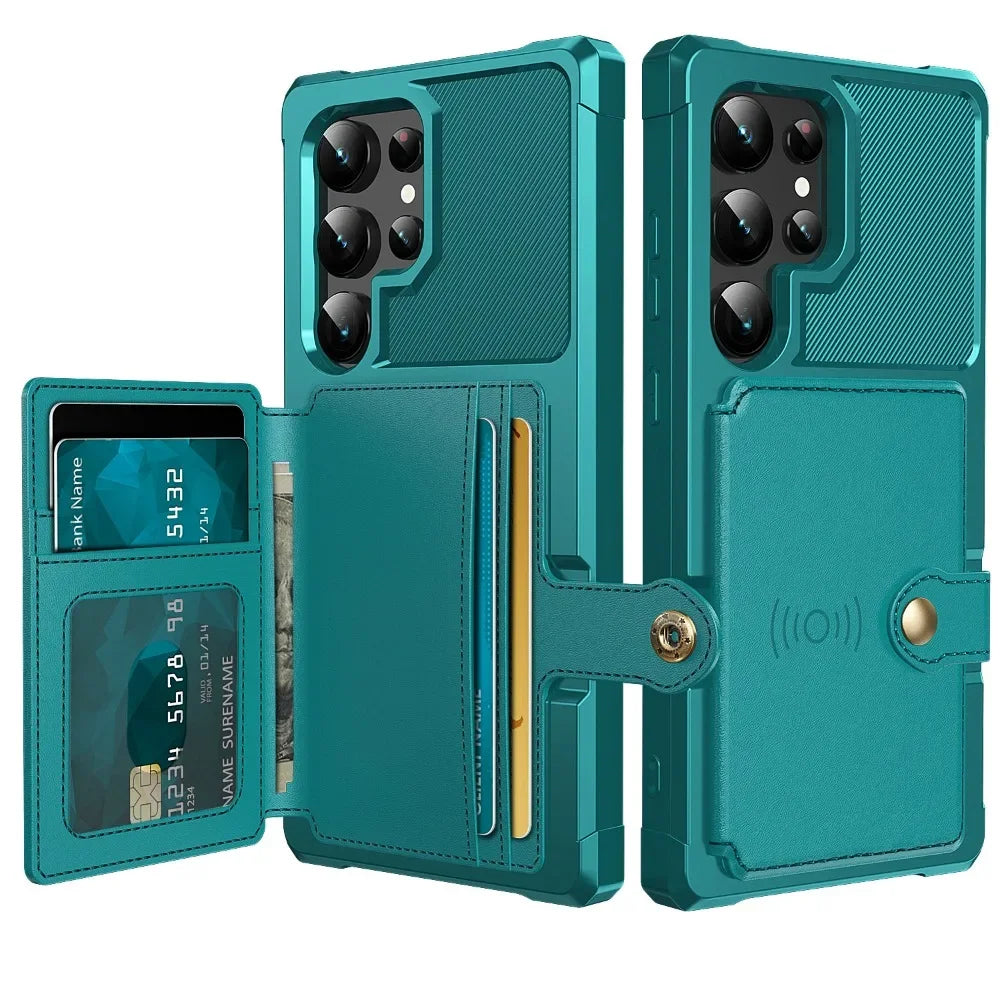 Card Wallet Case for Samsung Galaxy S24 S23 FE S25 S23 Plus S22 S21 Ultra