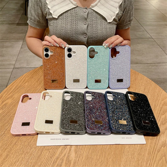 Luxury Shiny Diamond Phone Case For iPhone 17 16 15 Pro Max Plus 17Air 16E Star Diamond Soft Rubber Protective Cover