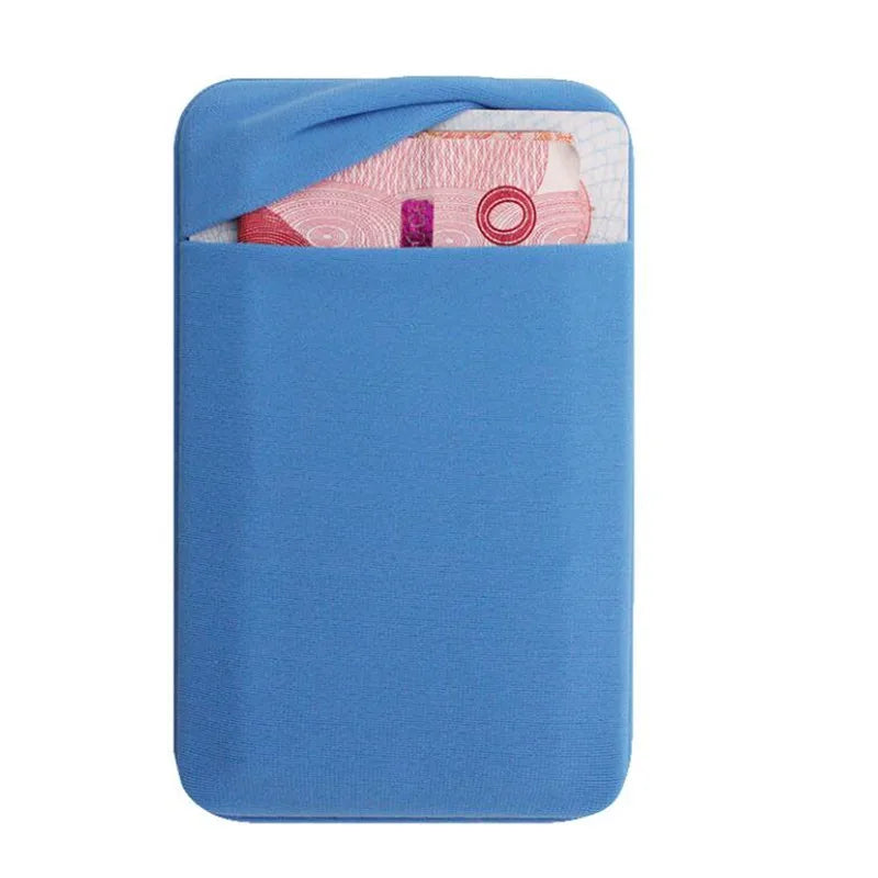 1PC Fashion Elastic Cloth Phone Card Holder | Mobile Wallet Case with Adhesive Sticker for Credit & ID Cards