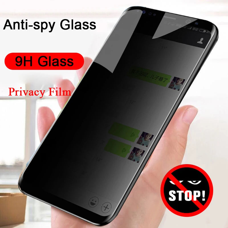 Privacy Tempered Glass for Samsung Galaxy S21 S22 S23 S24 S25 Plus | Anti-Spy Screen Protector with Fingerprint Sensor Support