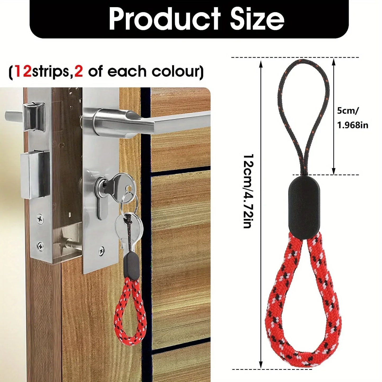 3/5pcs Wrist Lanyard Strap – Short Grip Rope for Phone & Keys