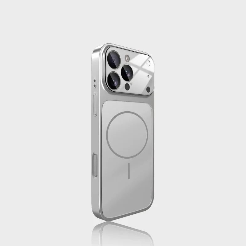 Original Glass Nano Matte Lens Protect Phone Case For iPhone 17 Air 16 15 14 13 Pro Max 17 Pro For Magsafe Wireless Charge Funda