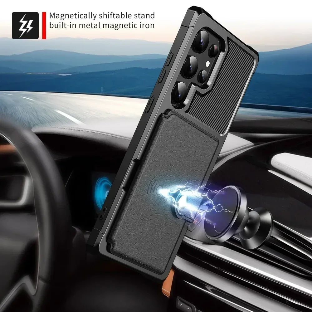 Card Wallet Case for Samsung Galaxy S24 S23 FE S25 S23 Plus S22 S21 Ultra