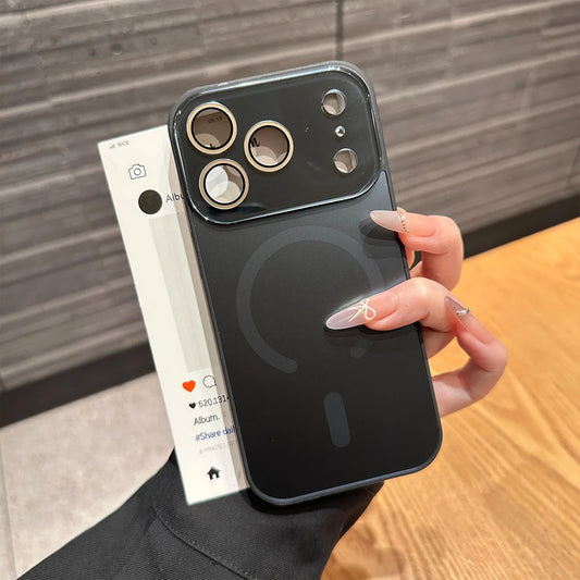 Matte Electroplating 17 ProMax Magsafe Magnetic Case For iPhone 17 16 15 14 13 12 Pro Max 17Air All Inclusive Lens Film Cover