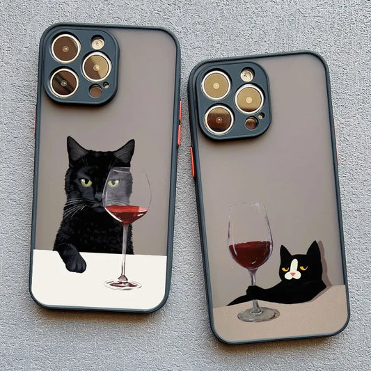 Funny Cat Daily Life Phone Case For iPhone Case 14 Pro Max 16 15 Pro Max Shockproof Covers