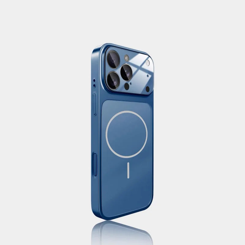 Original Glass Nano Matte Lens Protect Phone Case For iPhone 17 Air 16 15 14 13 Pro Max 17 Pro For Magsafe Wireless Charge Funda