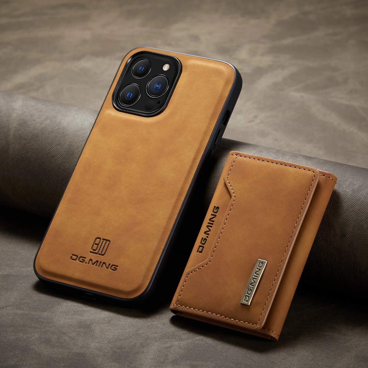 2 In 1 Detachable Magnetic Leather Case for IPhone 16 17 Pro Max 15 Wallet Cover Cards Holder Pocket