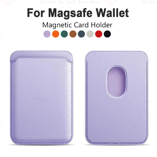Leather MagaSafe Wallet & Magnetic Case for iPhone & Samsung | Magnet Card Holder Phone Cover