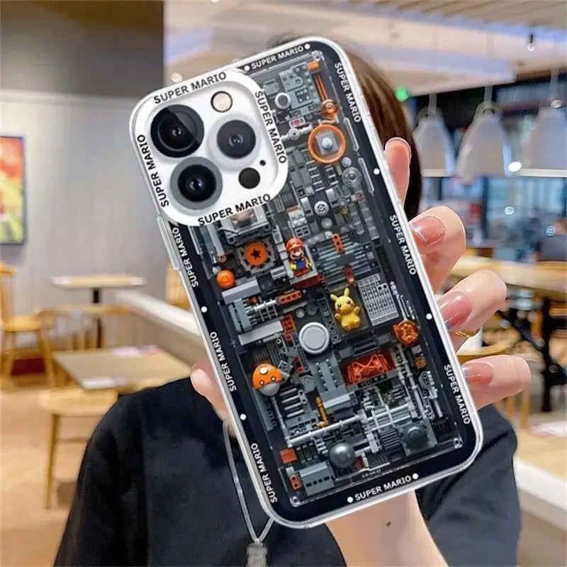Super Mario Bros Game Case For Iphone 15 Pro Max 16 11 14 13 12 11 Plus Cover Silicone Transparent