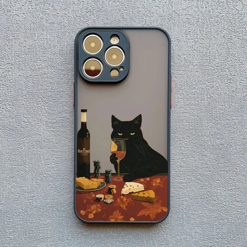 Funny Cat Daily Life Phone Case For iPhone 11 Case iPhone 12 Pro Max Mini 13 Pro Max 7 8 Plus XR XS X Shockproof Covers