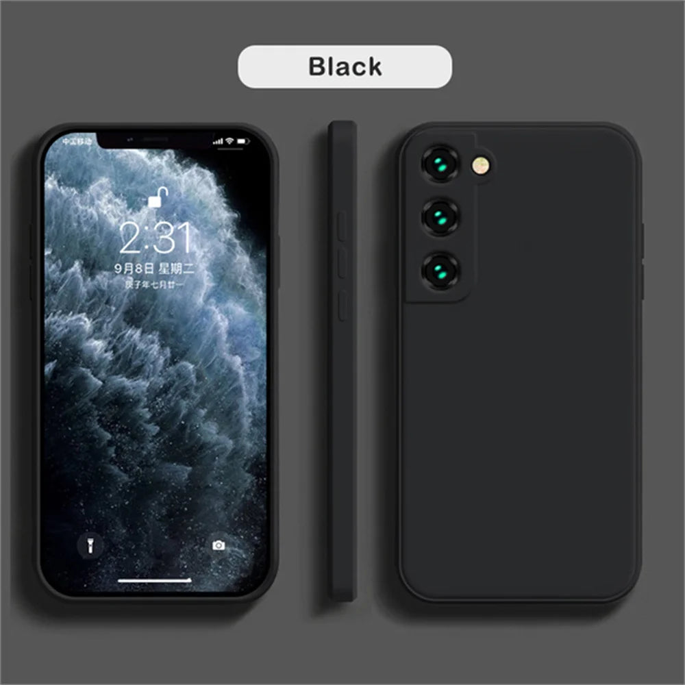 luxury Liquid Silicone Case for Samsung S25 S24 Galaxy S20 S21 S22 S23 FE Plus Note10 20