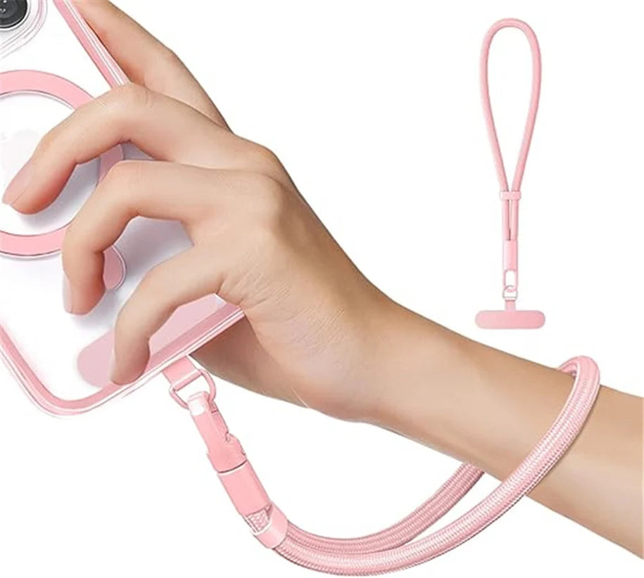Universal Minimalist Crossbody Phone Lanyard with Adjustable Wrist Strap | Drop-Proof Design & Tether Tabs for All Mobile Phones