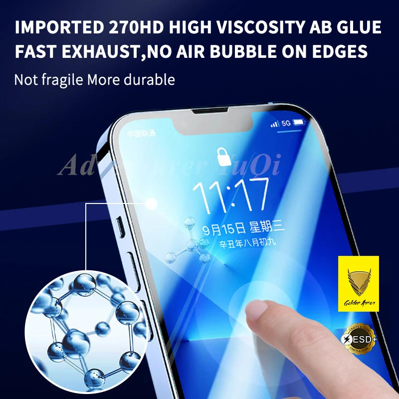 2pcs Premium Tempered Glass Screen Protector for iPhone 11–17 & 16E