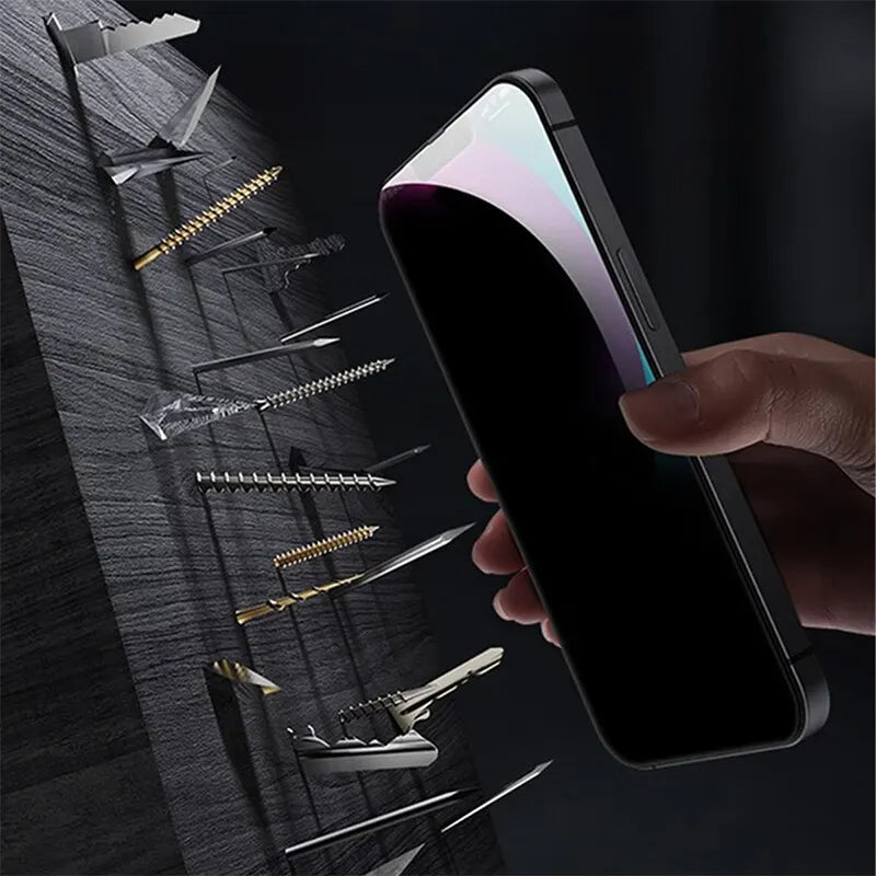 4pcs Privacy Screen Protector – Anti-Spy Tempered Glass for iPhone 11–16 Pro / Mini