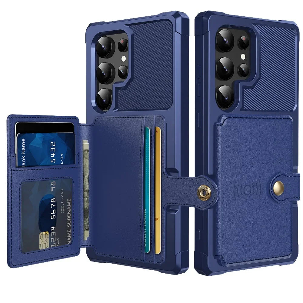 Card Wallet Case for Samsung Galaxy S24 S23 FE S25 S23 Plus S22 S21 Ultra