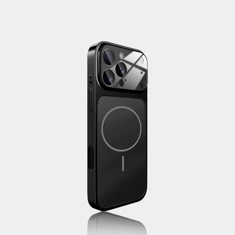 Original Glass Nano Matte Lens Protect Phone Case For iPhone 17 Air 16 15 14 13 Pro Max 17 Pro For Magsafe Wireless Charge Funda