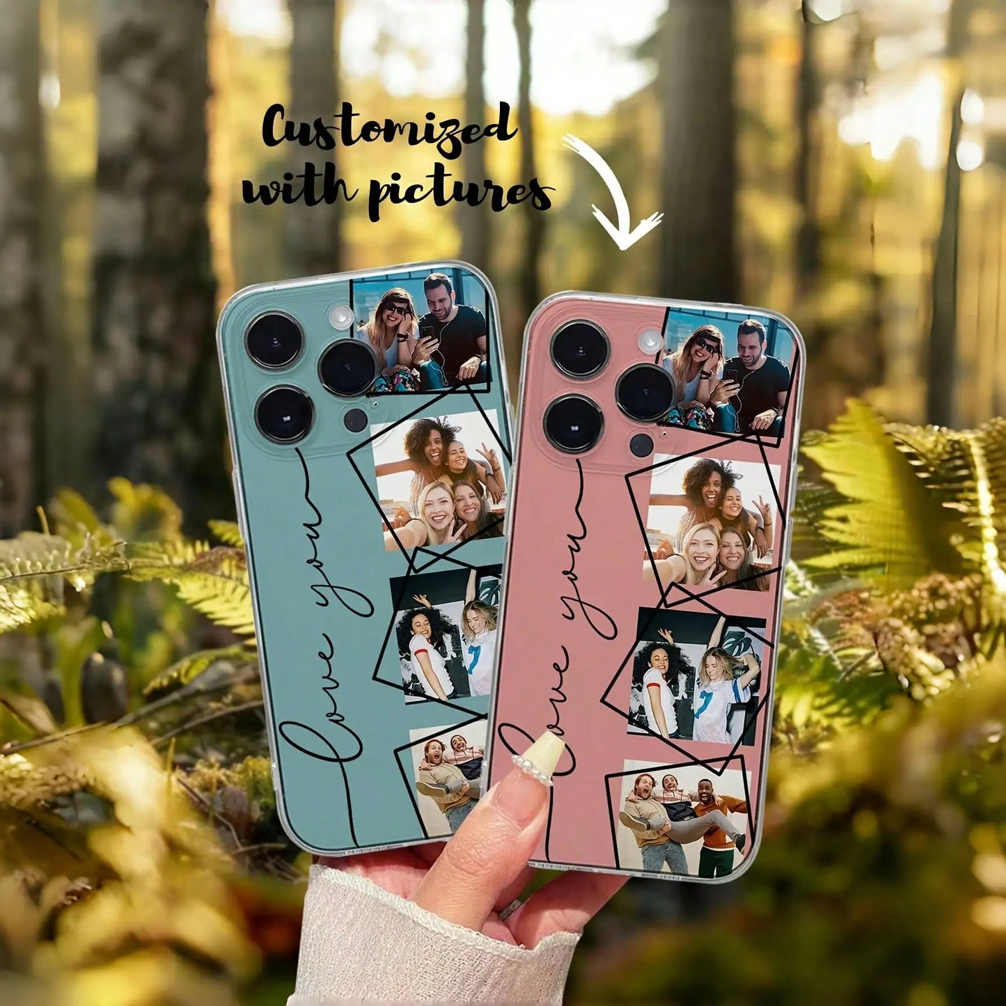 Personalized TPU Shockproof Case for iPhone 16, 15, 14, 13, 12, 11, XS, XR, X, Plus – DIY Custom Back Cover