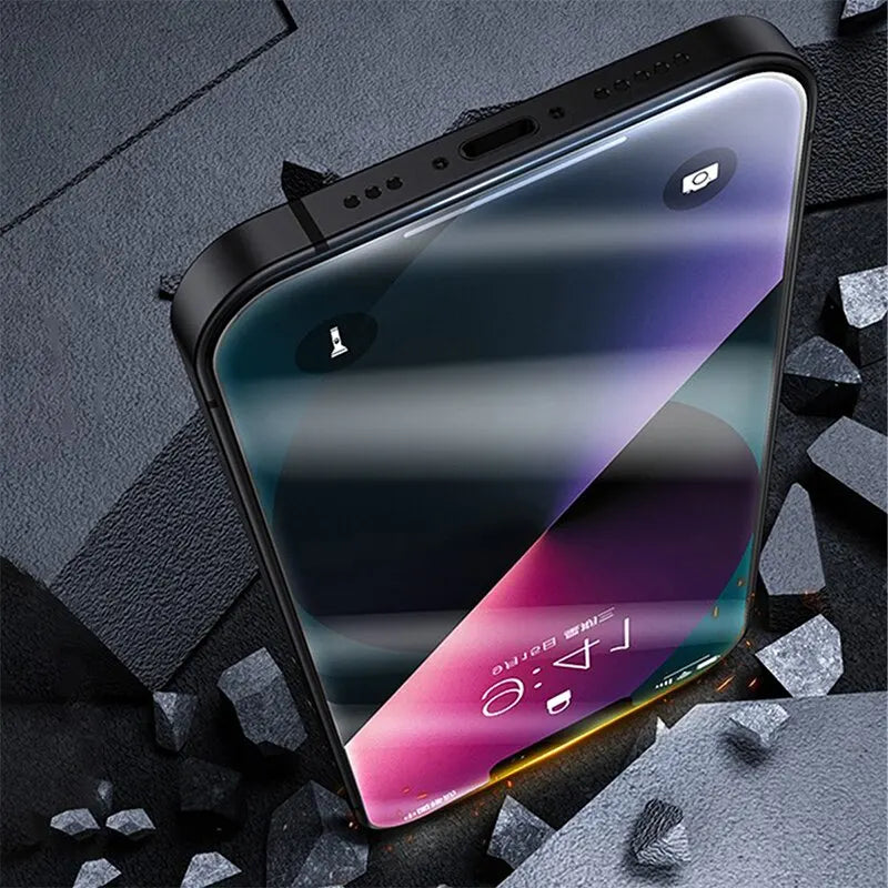 4pcs Privacy Screen Protector – Anti-Spy Tempered Glass for iPhone 11–16 Pro / Mini