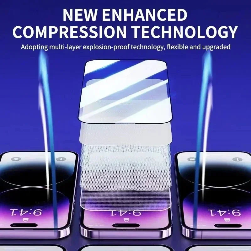 1–3pcs Oleophobic Screen Protector – Dust-Free Easy Install for iPhone 11–16 Series
