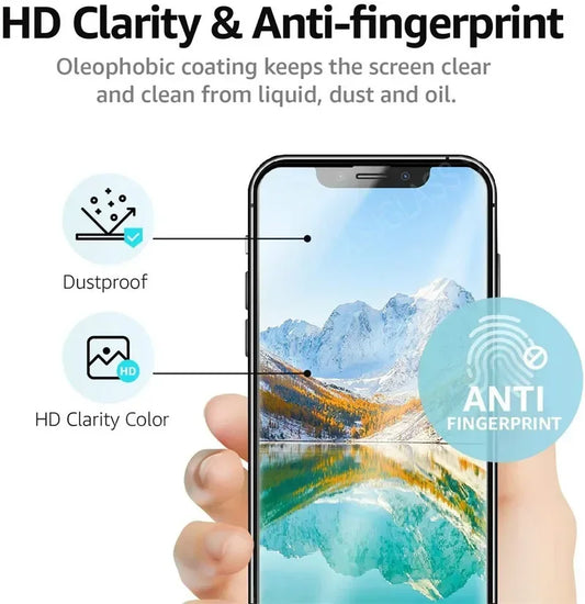 4pcs Tempered Glass Screen Protector – Full Coverage for iPhone 6S–16 Pro Max