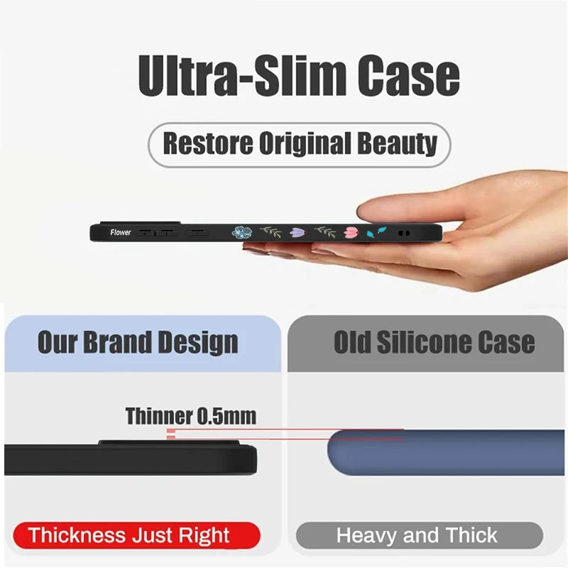 Luxury Flower Print Lanyard Case For Samsung Galaxy A55 A54 5G A35 A25 A15 A14 A34 A52 S21 FE S22 S23 S24 Ultra Silicone Cover