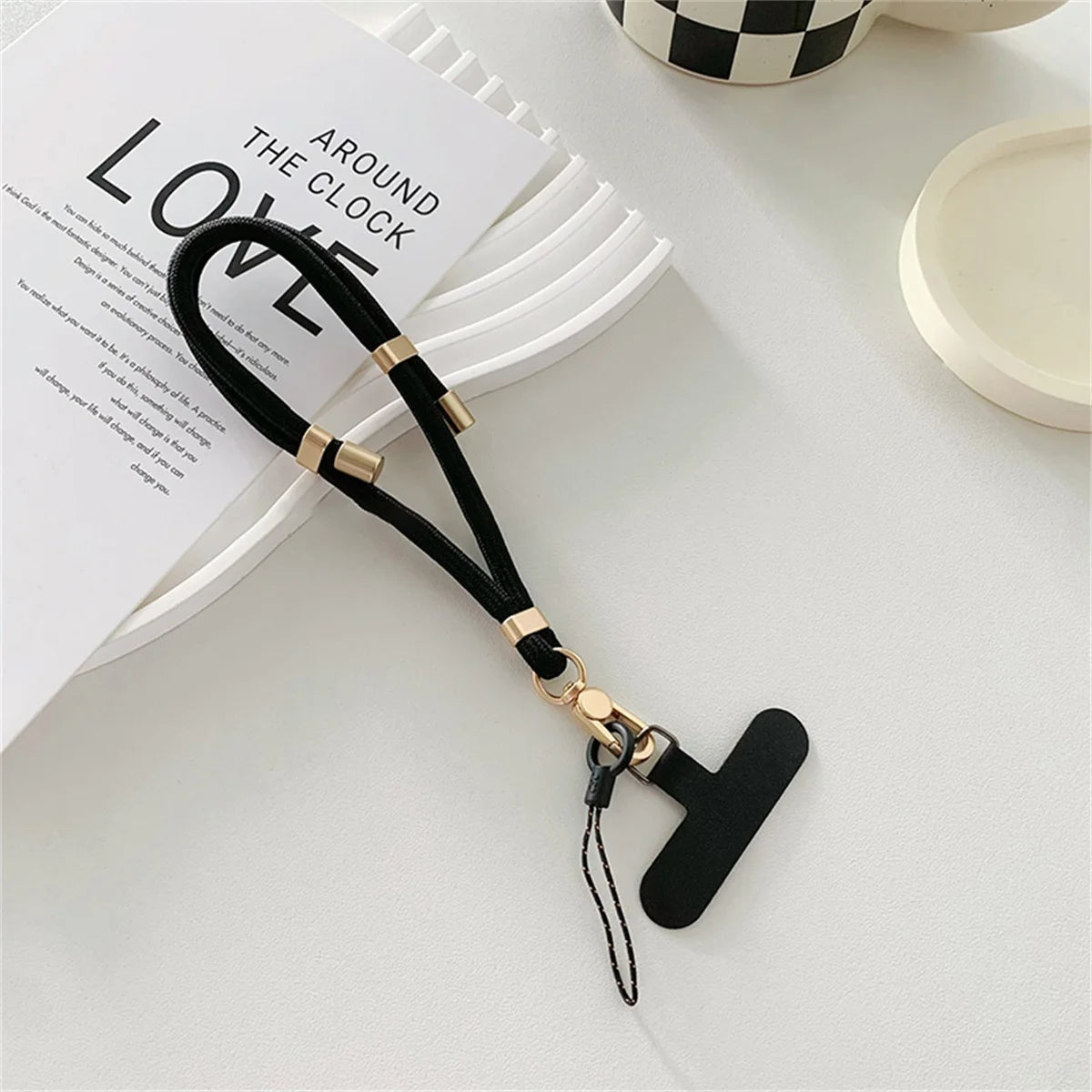 Luxury Metal Nylon Wrist Lanyard – Stylish Anti-Loss Phone & Key Strap