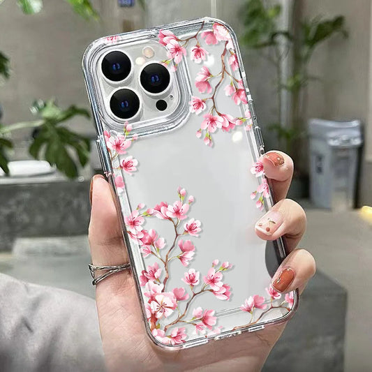 Flower Case For iPhone 11 Cases iPhone 12 13 Pro Max X XR XS Max Plus iPhone Clear Shockproof Cover