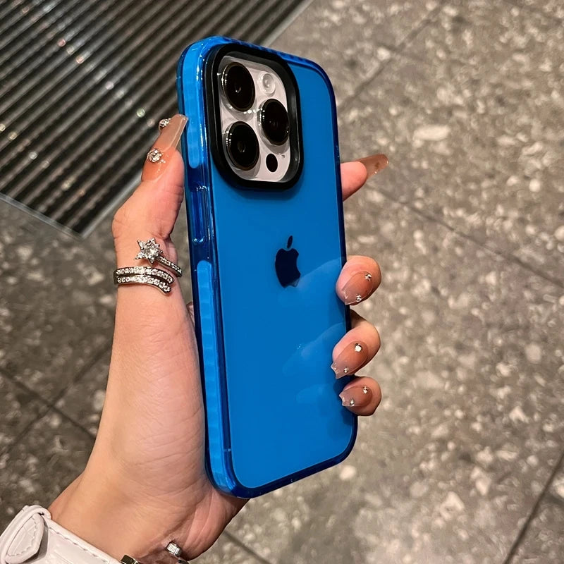 Luxury Transparent Case For iPhone 13 12 11 Pro Max 7 8 Plus X Xs Max XR Shockproof Clear Soft TPU Cover