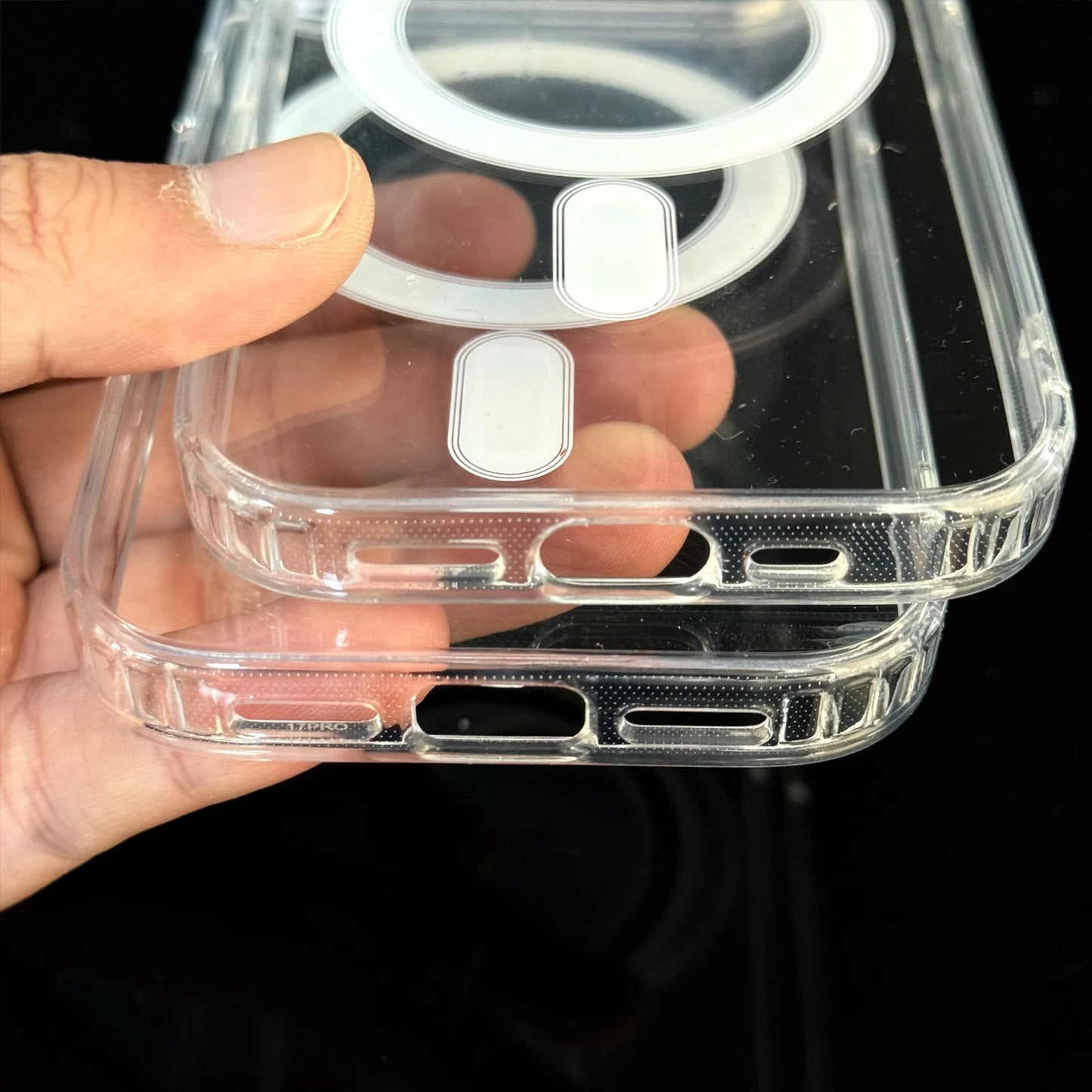 Strong Magnetic Case For iPhone 17 Pro Max/17Pro/17Air Transparent Phone Cover For iPhone 17 Suit for Magsafe Charging Shell