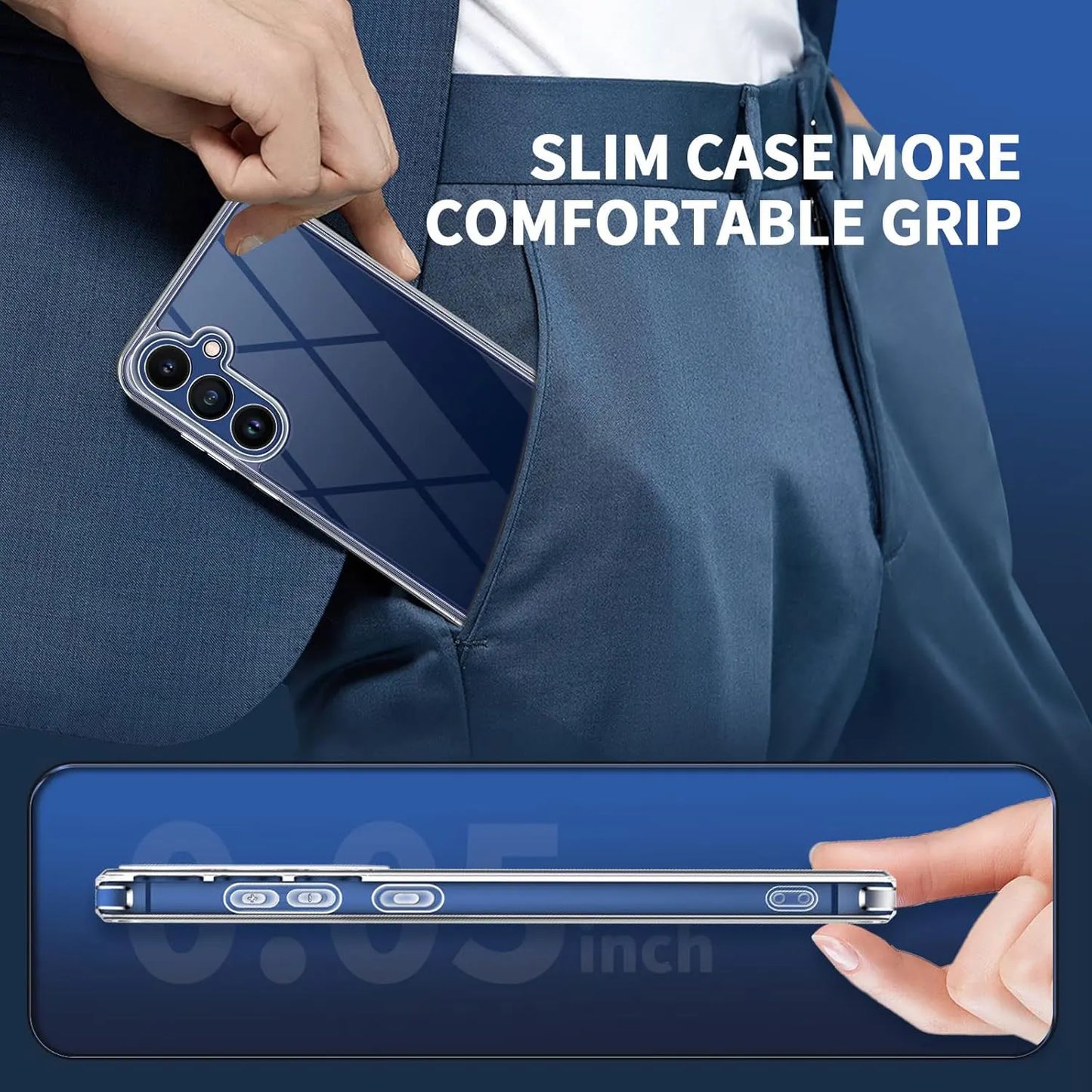 Shockproof Soft Slim Transparent Protective TPU Bumper Case Cover For Samsung S25 Edge S24 S23 FE S22 S21 Ultra S20 Plus Case
