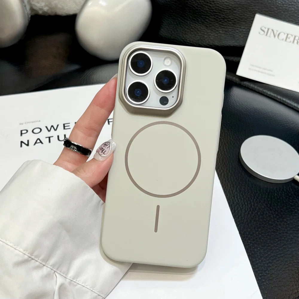 Luxury Hard Matte Shockproof Case for iPhone14 13 12 11 Pro Max Plus 16ProMax Slim PC Armor For Magsafe Magnetic Cover