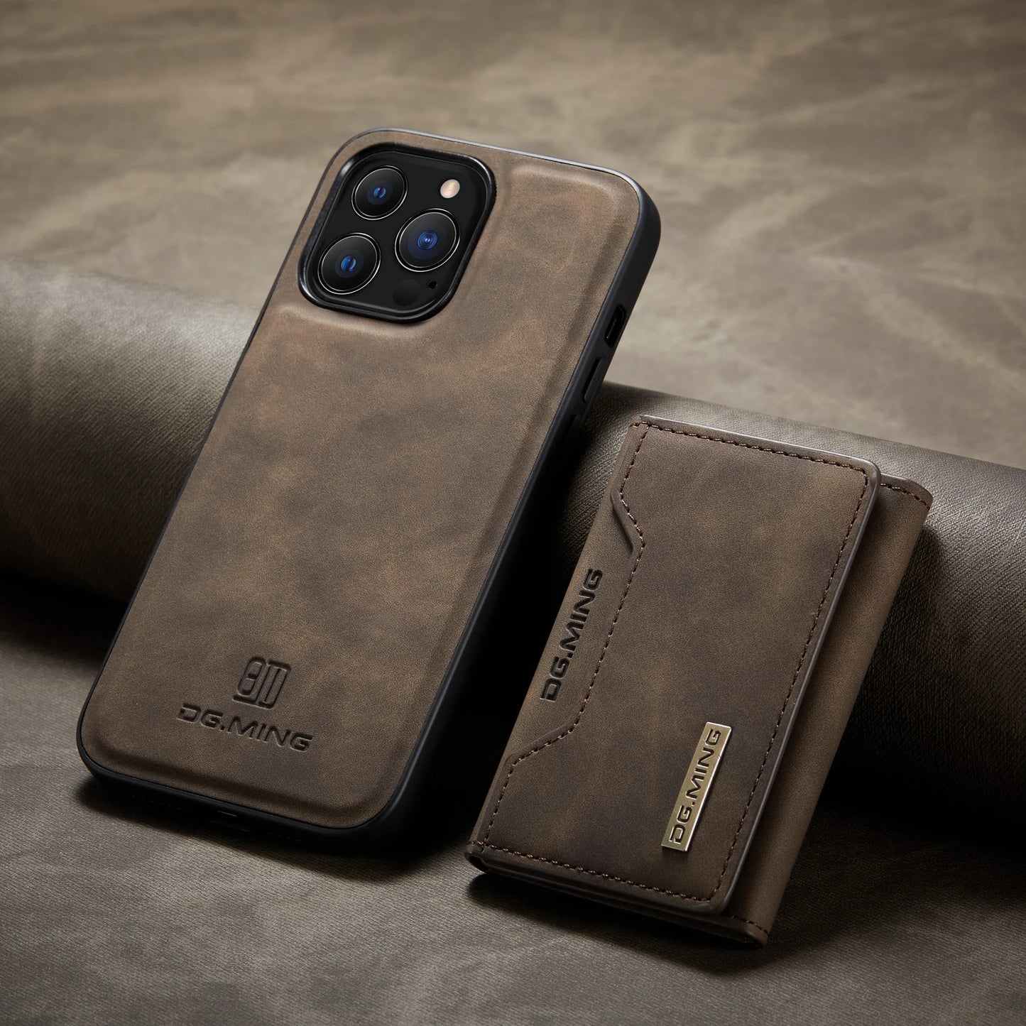 2 In 1 Detachable Magnetic Leather Case for IPhone 16 17 Pro Max 15 Wallet Cover Cards Holder Pocket